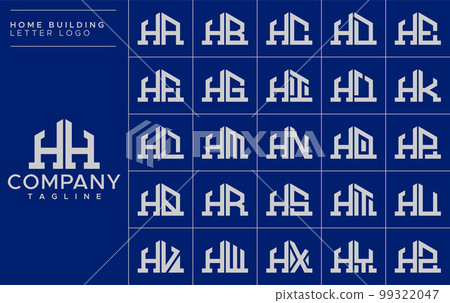 Minimalist home letter HH H logo design template Minimalist home letter HH H logo design template 99322047