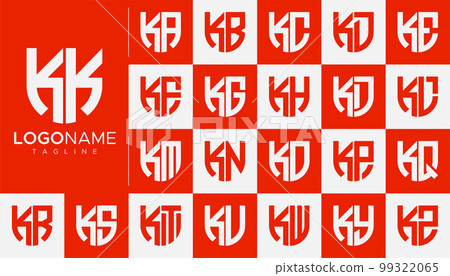 Set of letter K logo design branding. 99322065
