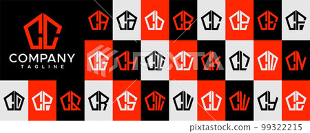 Abstract pentagon letter CC C logo design vector. Abstract pentagon letter CC C logo design vector. 99322215