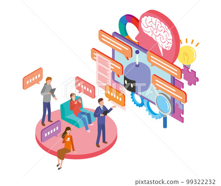 AI 聊天機器人圖像插圖 99322232