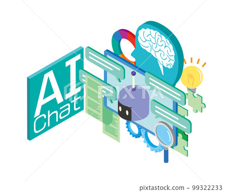 AI chatbot image illustration 99322233