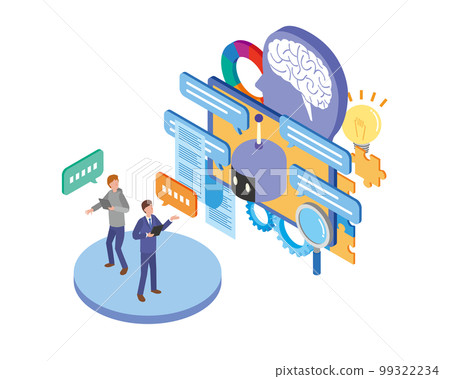 AI chatbot image illustration 99322234