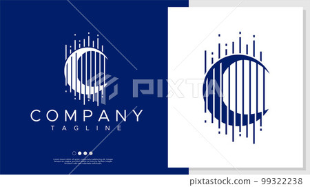 Modern abstract line C initial letter logo vector. 99322238