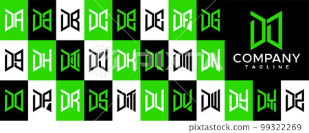 Modern abstract initial DD D letter logo design. Modern abstract initial DD D letter logo design. 99322269