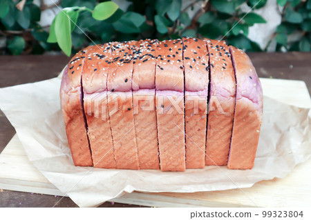 loaf of bread ,sweet potato bread with sesame 99323804