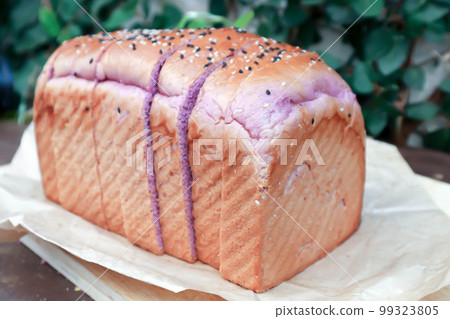 loaf of bread ,sweet potato bread with sesame 99323805