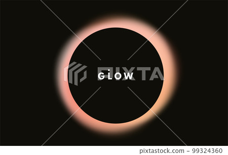 Abstract gradient circles buttons set. Liquid shape, fluid vivid gradients. Shining frames on black background. Vector isolated illustration 99324360