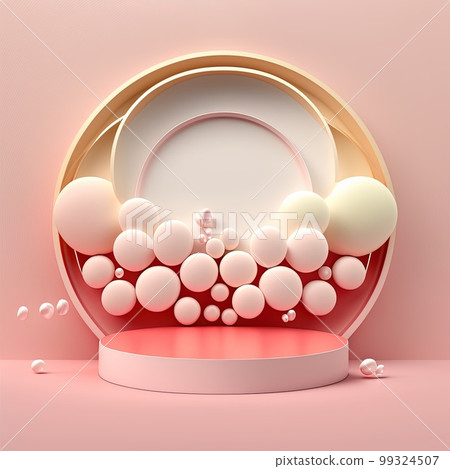 Easter Celebration Podium with Pink 3D Eggs Decorative for Product Exhibition Easter Celebration Podium with Pink 3D Eggs Decorative for Product Exhibition 99324507