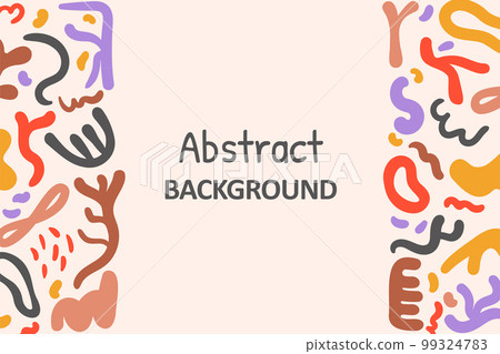 Vertical banner with minimalistic elements in beige shades with space for text. Flat vector background. Vertical banner with minimalistic elements in beige shades with space for text. Flat vector background. 99324783
