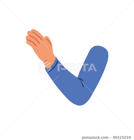 Elbow. Arm from palm to shoulder in cartoon style.isolated vector illustration Elbow. Arm from palm to shoulder in cartoon style.isolated vector illustration 99325039