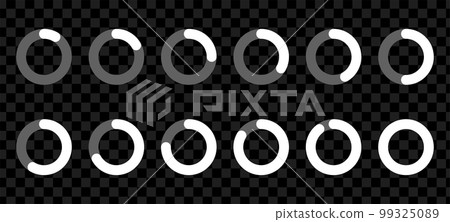 Load gif icon. Circle website buffer loader or preloader animation. Progress bar for upload download. Vector illustration 99325089