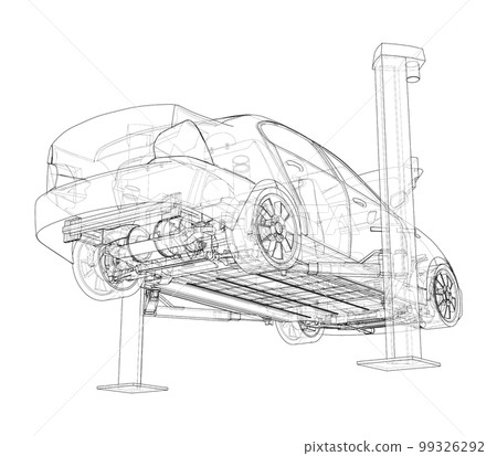 Car lift stand tower with car Car lift stand tower with car 99326292