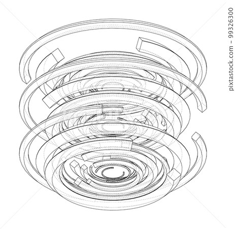 Concentric, radiating circles Concentric, radiating circles 99326300