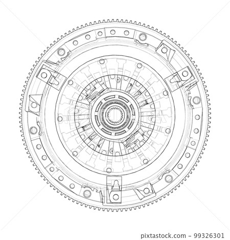 Sketch of clutch basket for the car Sketch of clutch basket for the car 99326301