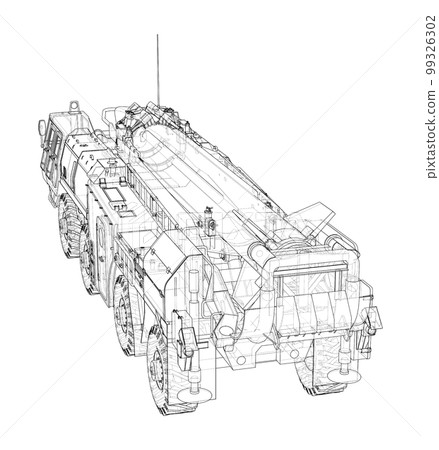 Army Rocket artillery system. Military concept Army Rocket artillery system. Military concept 99326302