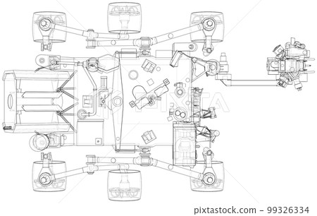 Mars Rover. 3d illustration Mars Rover. 3d illustration 99326334
