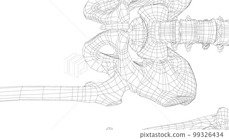Human skeleton. 3d illustration 99326434