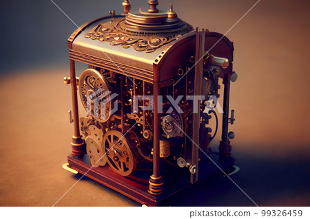 Vintage steampunk mechanism, ai illustration Vintage steampunk mechanism, ai illustration 99326459