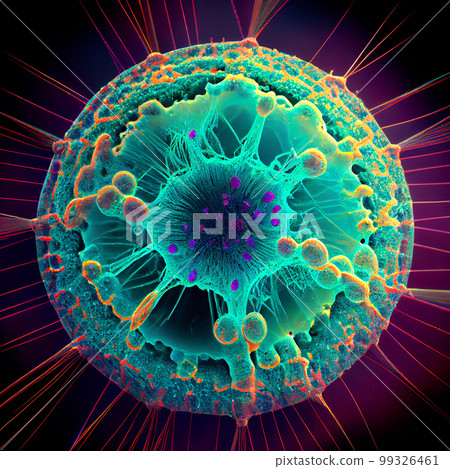 Virus under microscope, generative ai Virus under microscope, generative ai 99326461
