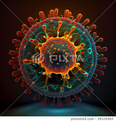 Virus under microscope, generative ai Virus under microscope, generative ai 99326468