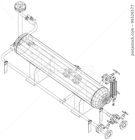 Industrial tank with valves 99326577