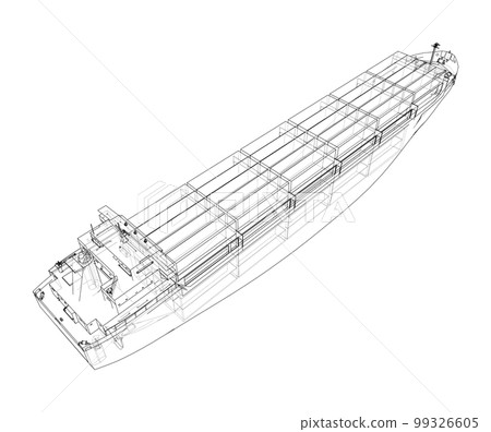 Cargo ship with containers 99326605