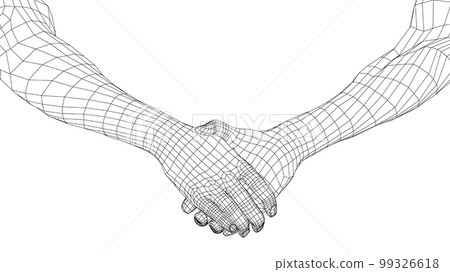 Two men shaking hands Two men shaking hands 99326618