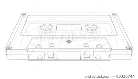 Cassette tape. 3d illustration Cassette tape. 3d illustration 99326744