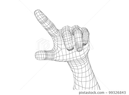 Human hand point with finger Human hand point with finger 99326843