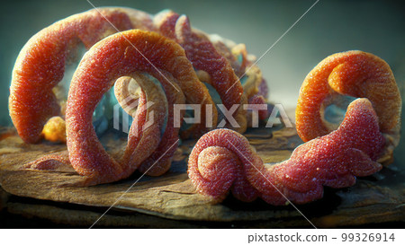 Parasitic worms, ai illustration 99326914