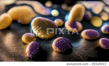 Parasite eggs, worm eggs, illustration 99326915