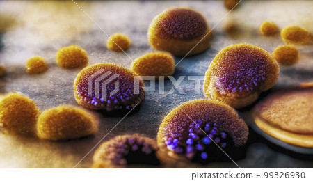 Parasite eggs, worm eggs, illustration Parasite eggs, worm eggs, illustration 99326930