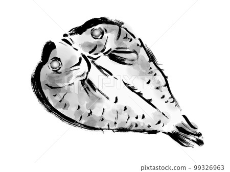 幹方頭魚手繪插畫 99326963