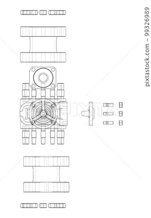 Blowout preventer. 3d illustration 99326989