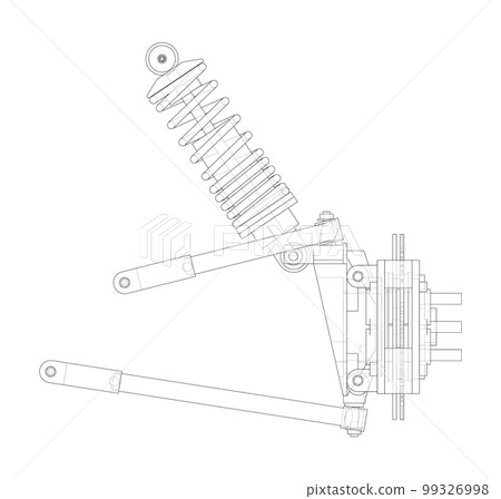 Car suspension with shock absorber Car suspension with shock absorber 99326998