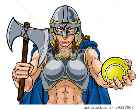 Viking Trojan Celtic Knight Tennis Warrior Woman Viking Trojan Celtic Knight Tennis Warrior Woman 99327067