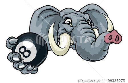 Snake Pool 8 Ball Billiards Mascot Cartoon Stock Vector - Illustration of  sport, mean: 271291990