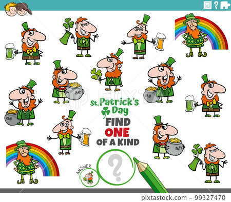 one of a kind game with funny cartoon Leprechauns 99327470