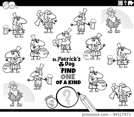 one of a kind game with cartoon Leprechauns coloring page one of a kind game with cartoon Leprechauns coloring page 99327471