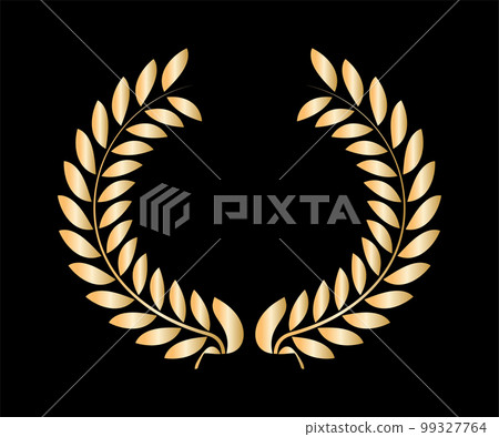 Gold film awards. Golden award wreaths. Vector illustration 99327764