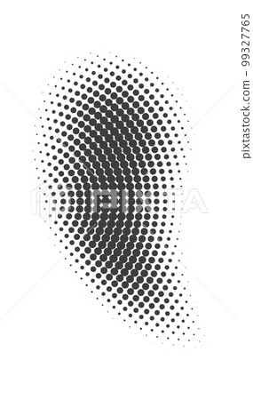 Halftone gradient shapes. Dots comic effect. Vector illustration 99327765