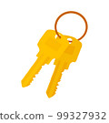 Bunch of Keys Icon isolated on white background. Vector iilustration 99327932