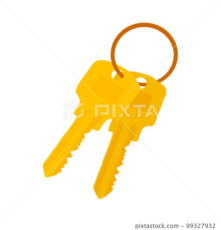Bunch of Keys Icon isolated on white background. Vector iilustration 99327932