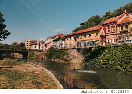 Knjazevac Embankment with Bridge on Timok River 99328173