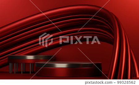 Red podium show cosmetic product geometric Red podium show cosmetic product geometric 99328562