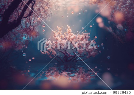 fantastic cherry tree art 99329420