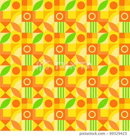 Seamless pattern of geometric shapes. Bauhaus style.  99329423