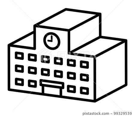 school stereoscopic icon school stereoscopic icon 99329539