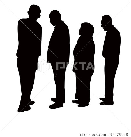 people together portrait, silhouette vector people together portrait, silhouette vector 99329928