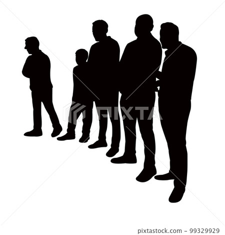 Men together portrait, silhouette vector Men together portrait, silhouette vector 99329929
